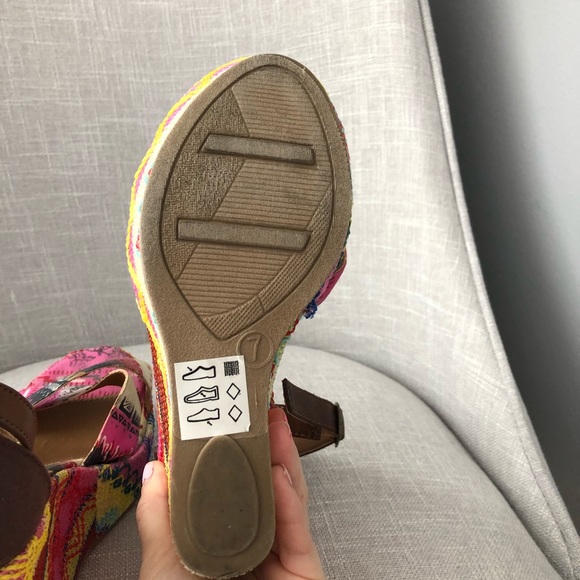 Call It Spring Boho Embroidered Platform Wedge - Picture 6 of 10